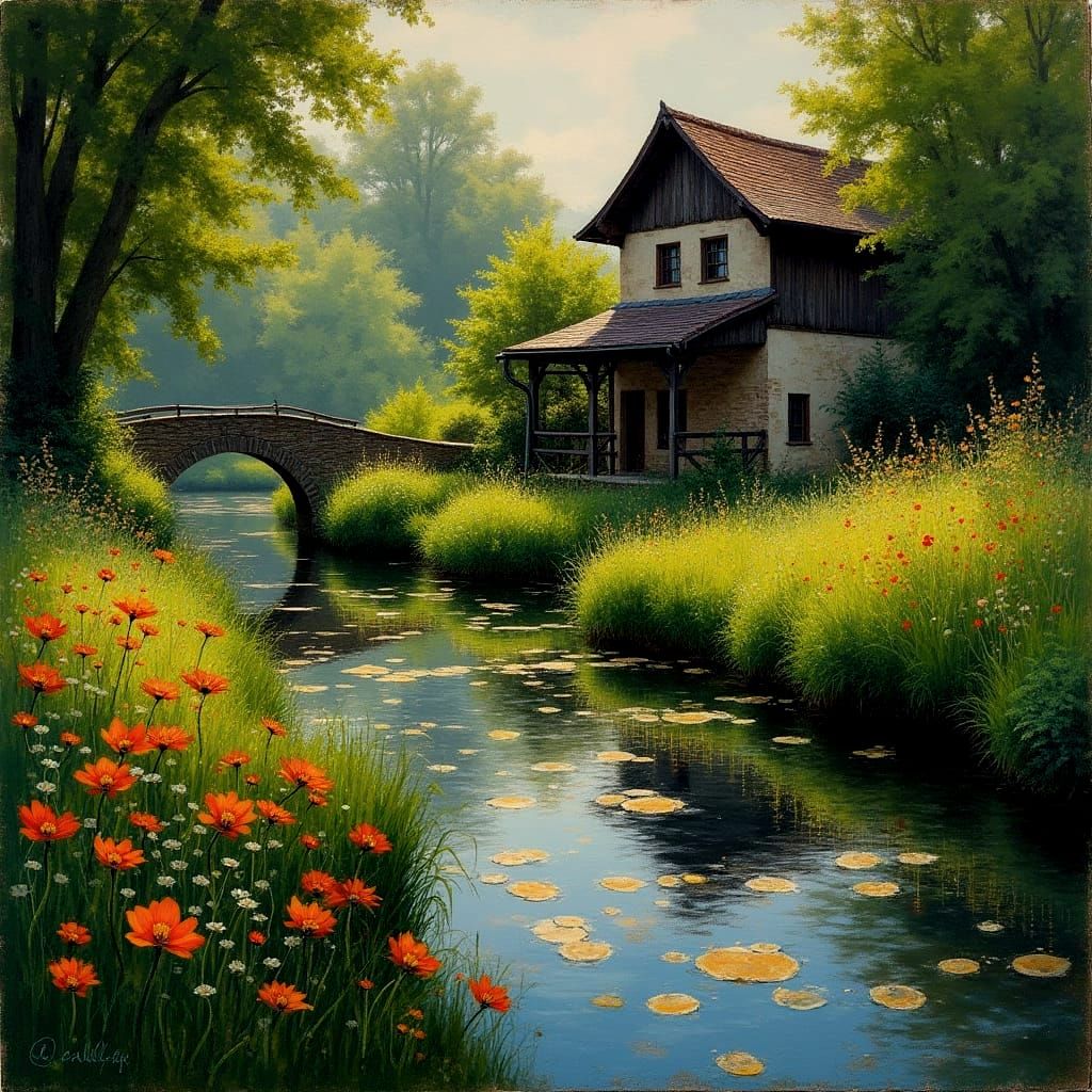 Watermill by the Brook