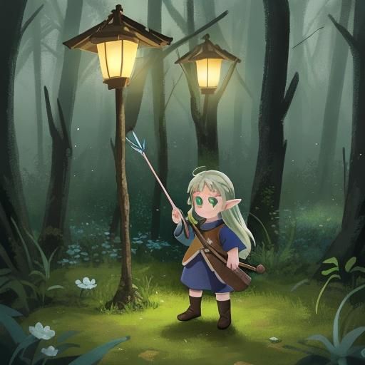 Legolas in Misty Forest: 3D Anime Art
