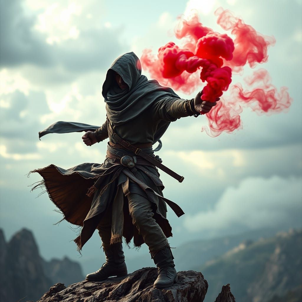 Gritty Warrior Stands Tall Amidst Turbulent Storm