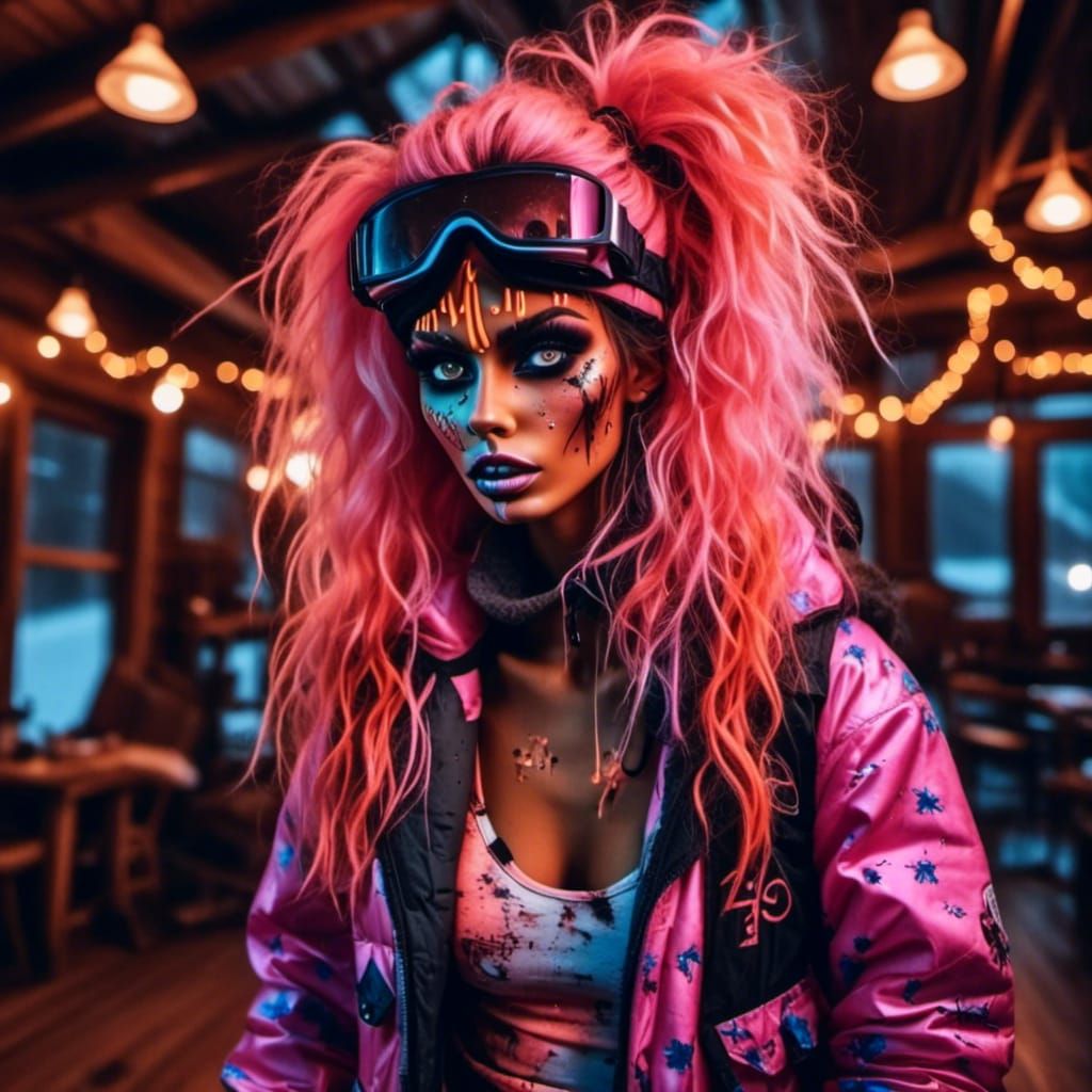 80's Zombie Workout in Ski Lodge