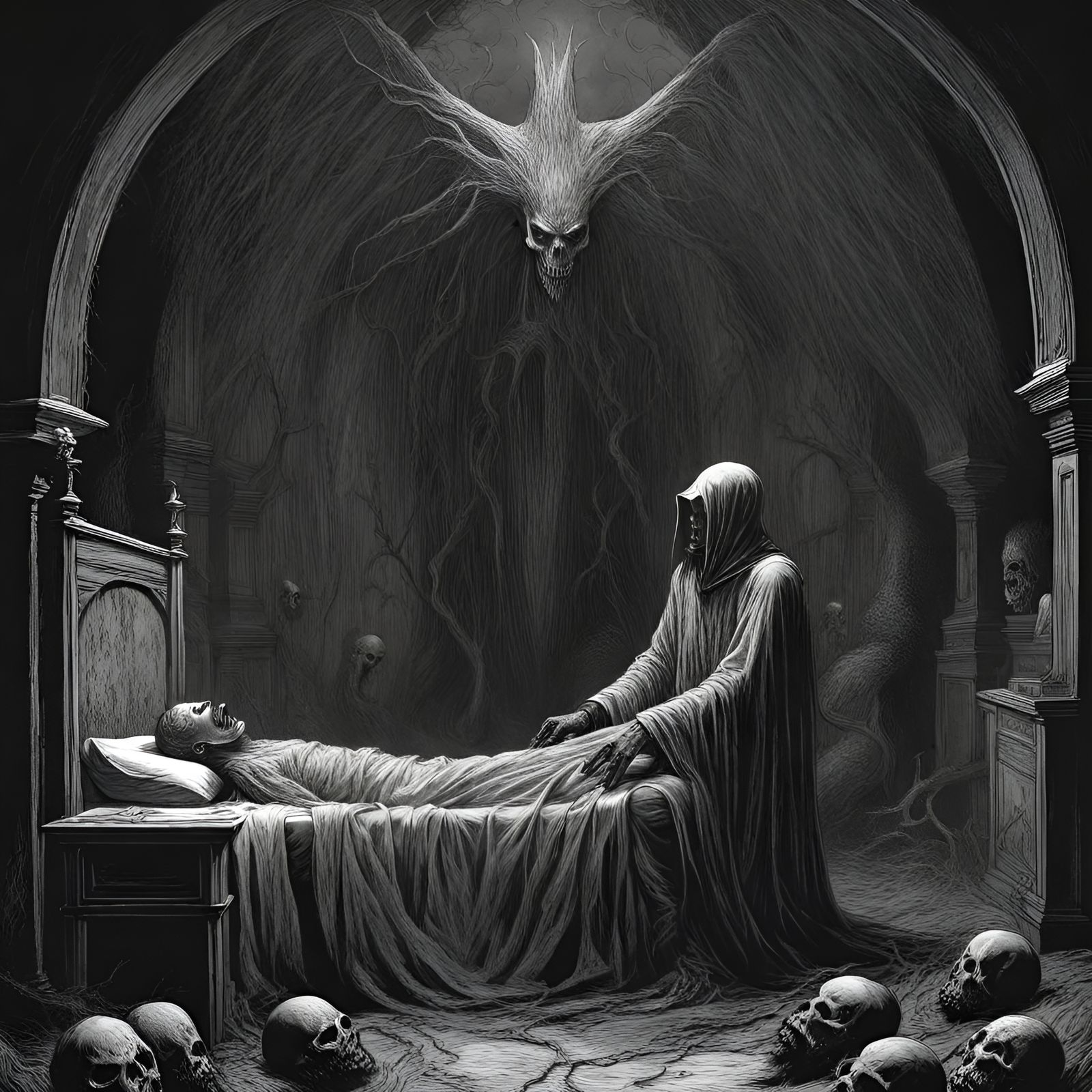 Nightmarish Death Dream in Eerie Black Metal Style