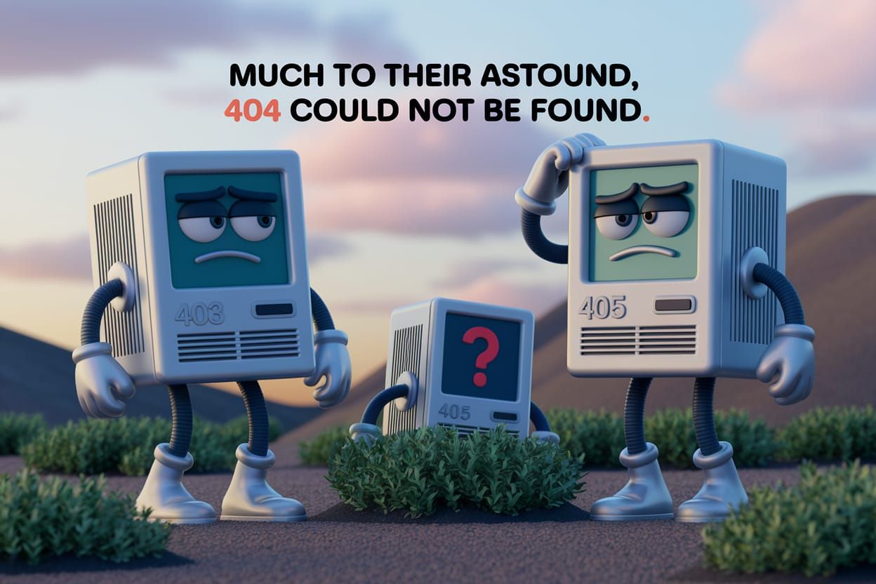 Two Confused Computers in a Photorealistic Scene