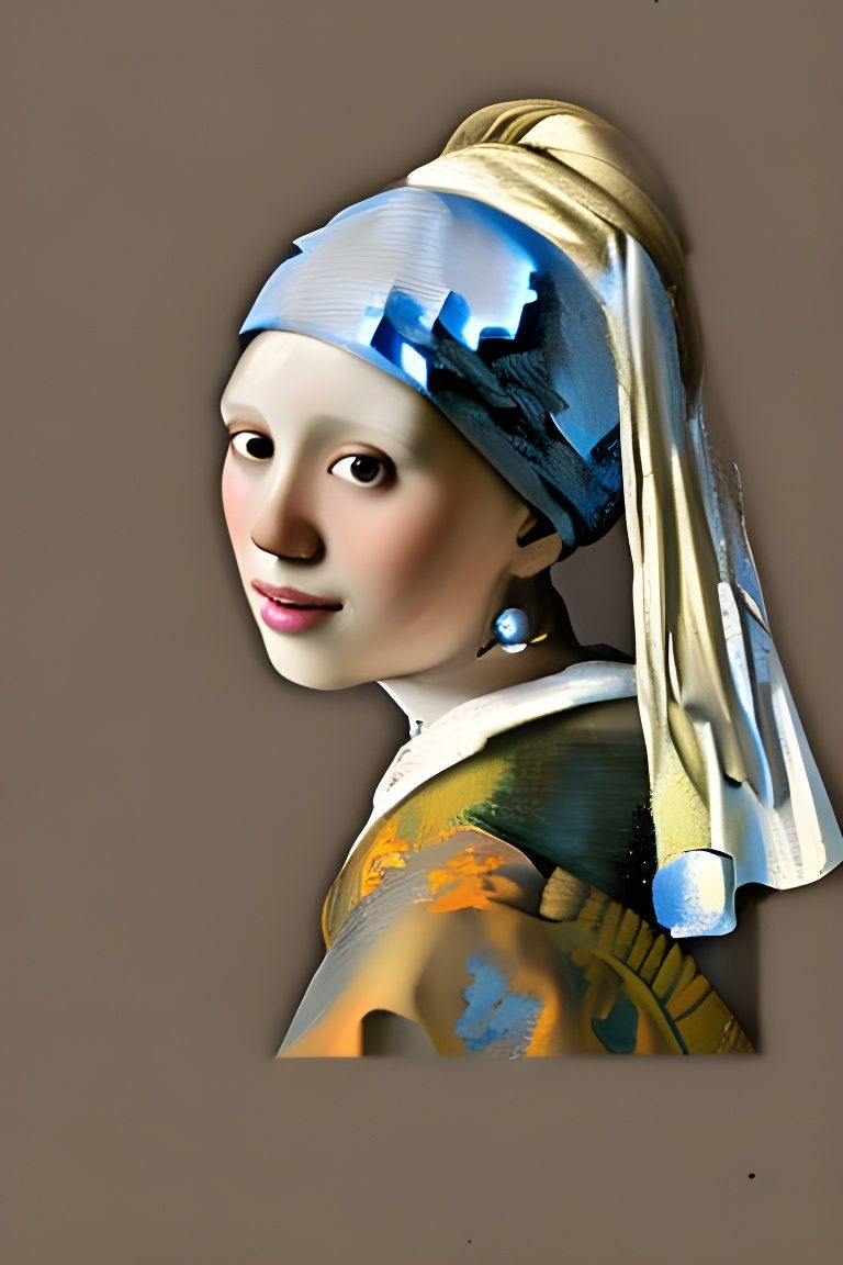 Girl with a Pearl Earring: Hyperdetailed Portrait