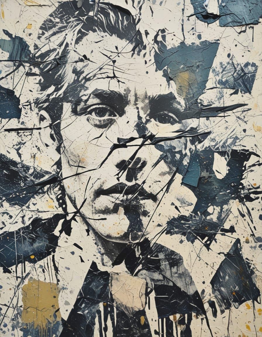 Abstract Portrait in Expressionist Style