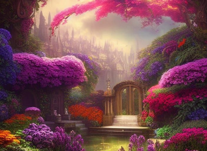 Enchanted Garden Book: A Matte Painting
