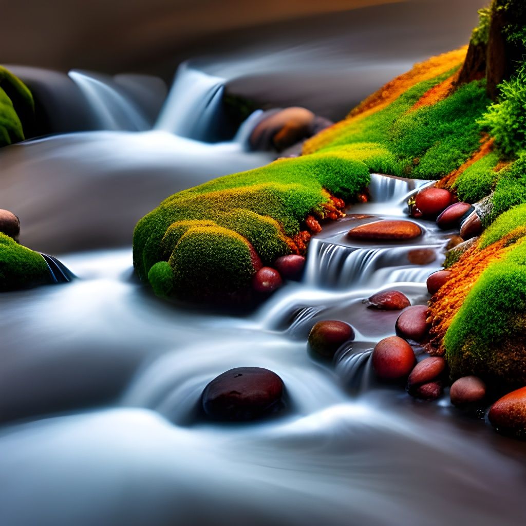 Mossy Quartz Pebbles in High Definition Macro