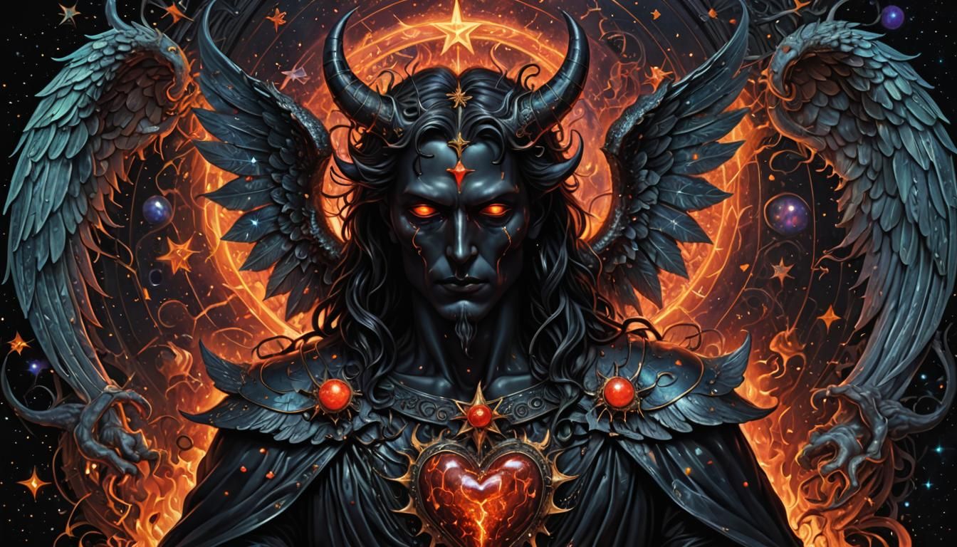 Demonic Porcelain Emperor: Cosmic Astral Illustration