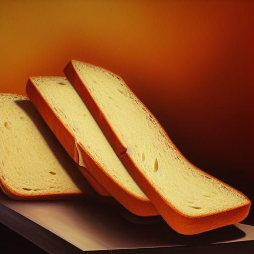 Surreal Sliced Bread in Melting Oil Style