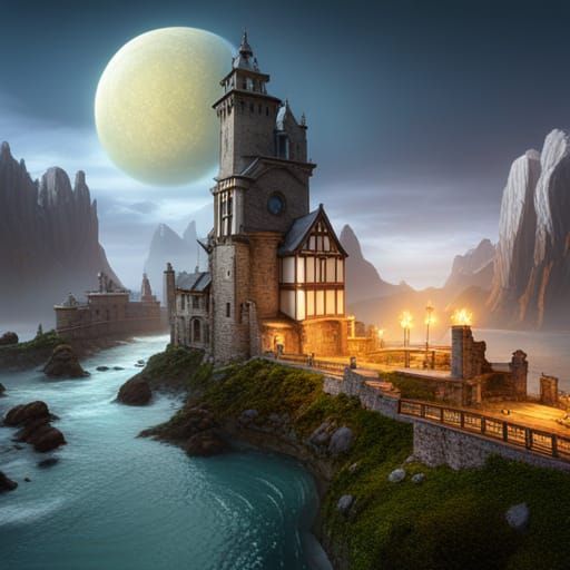 Fantastical Matte Painting with Intricate Detail