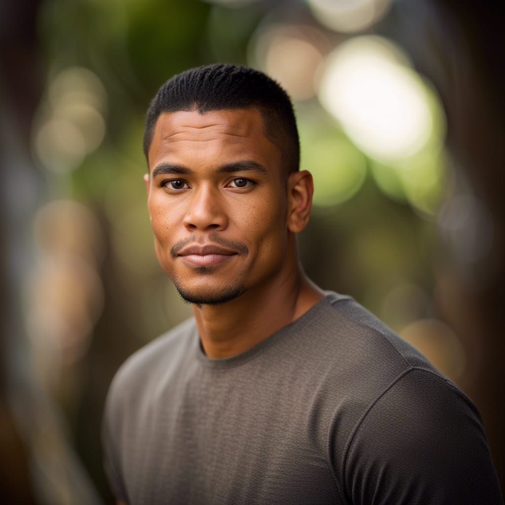 Pacific Islander Male Portrait in Natural Light