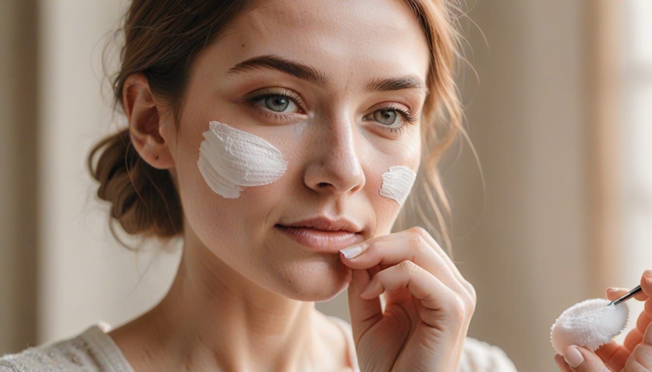 Gentle Makeup Removal in Soft Pastel Watercolor Style