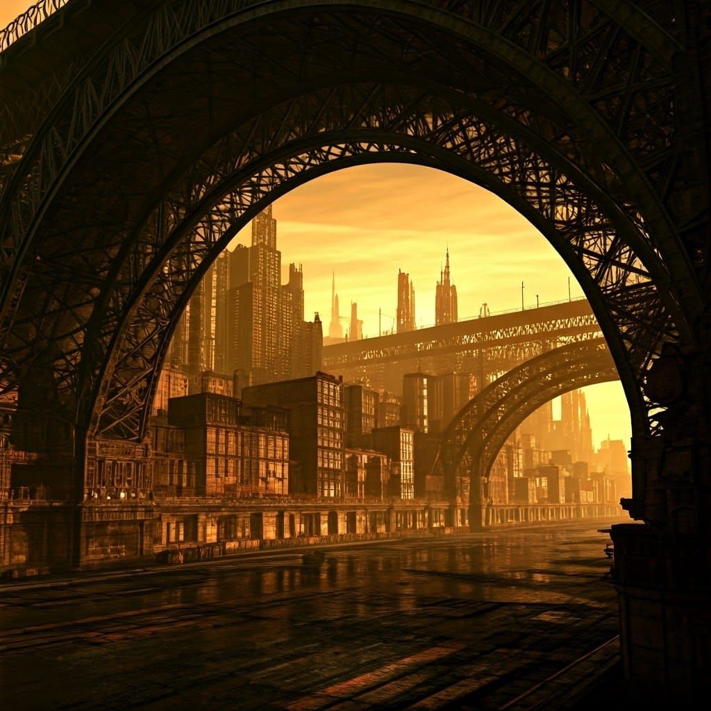 Warhammer 40k Hive City under Gothic Bridge