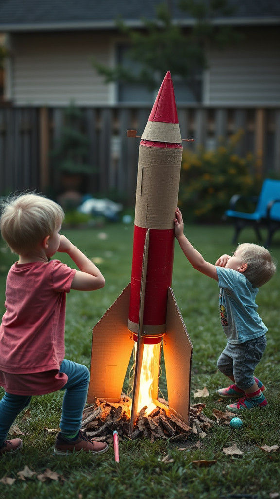 Cardboard Rocket Launch: Primitivism Meets Cyberpunk