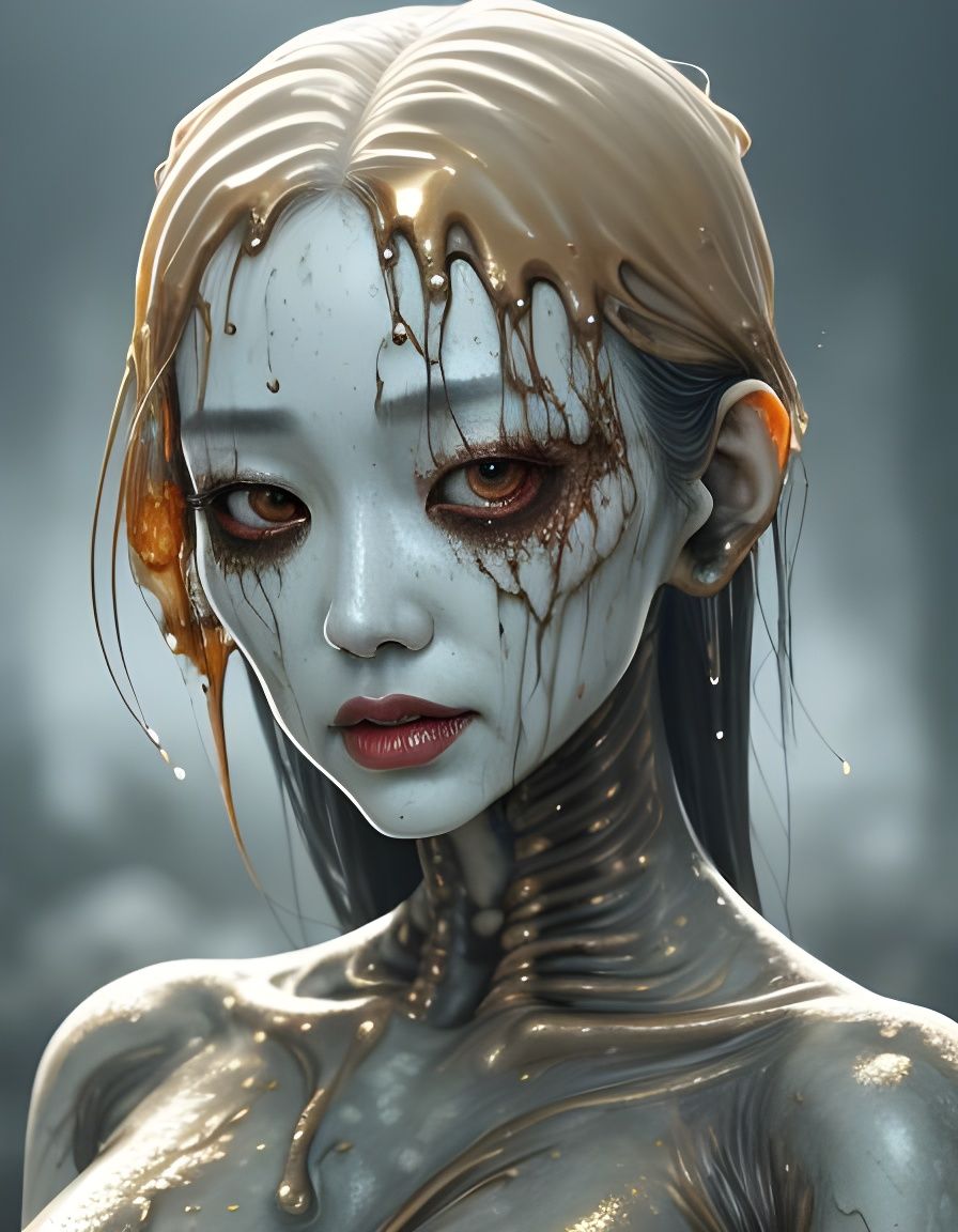 Melting Korean Woman: Body Horror Photography