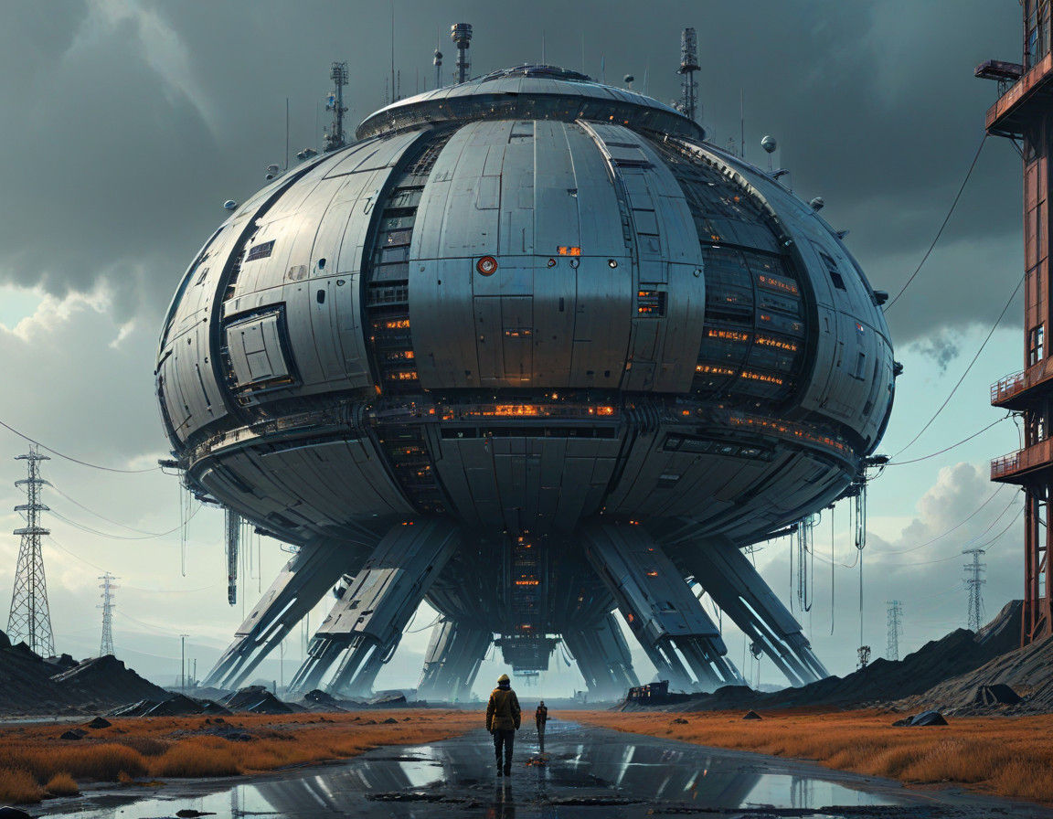 Cosmic Metamorphosis: Living Megastructure in Metallic Harmo...