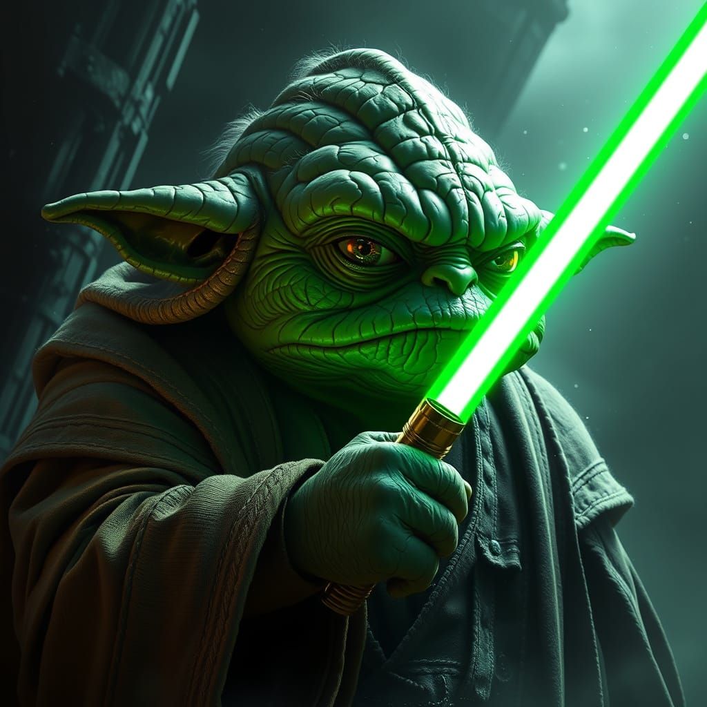 Darth Jabba Hutt Yoda Hybrid: Digital Matte Painting