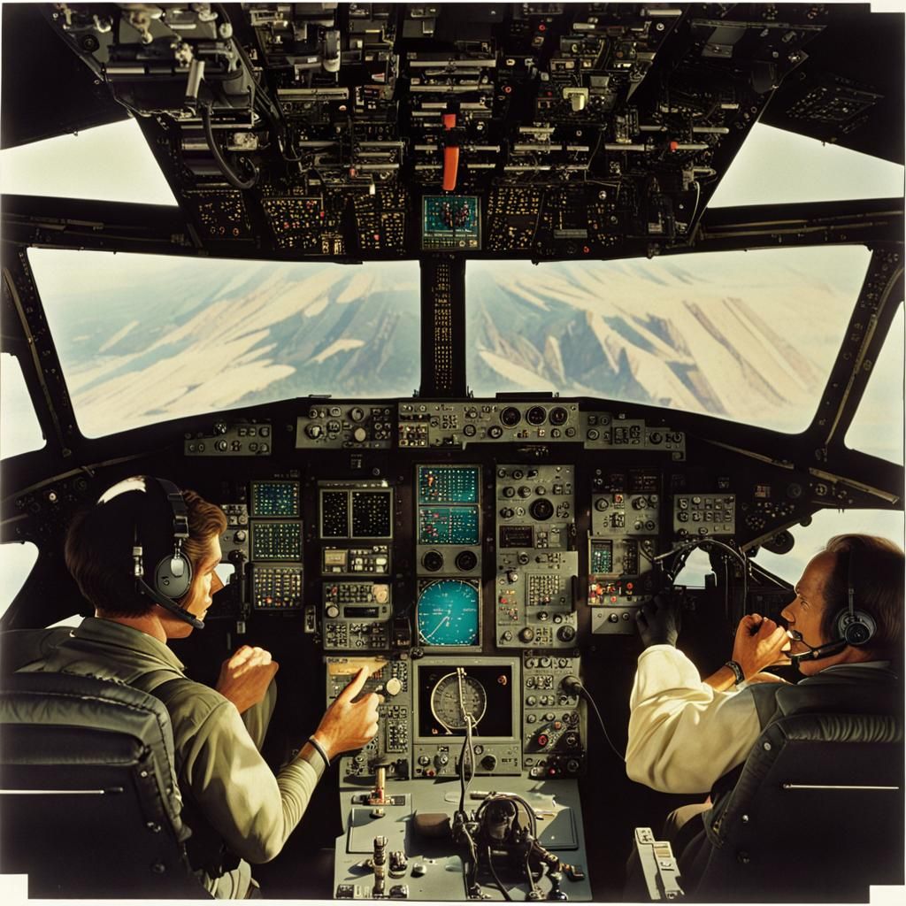 Star Trek Style Aircraft Cockpit Illustration