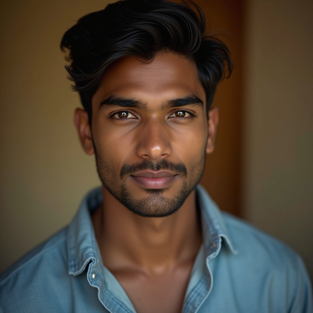 Ultra-Realistic Portrait of a Young Indian Man
