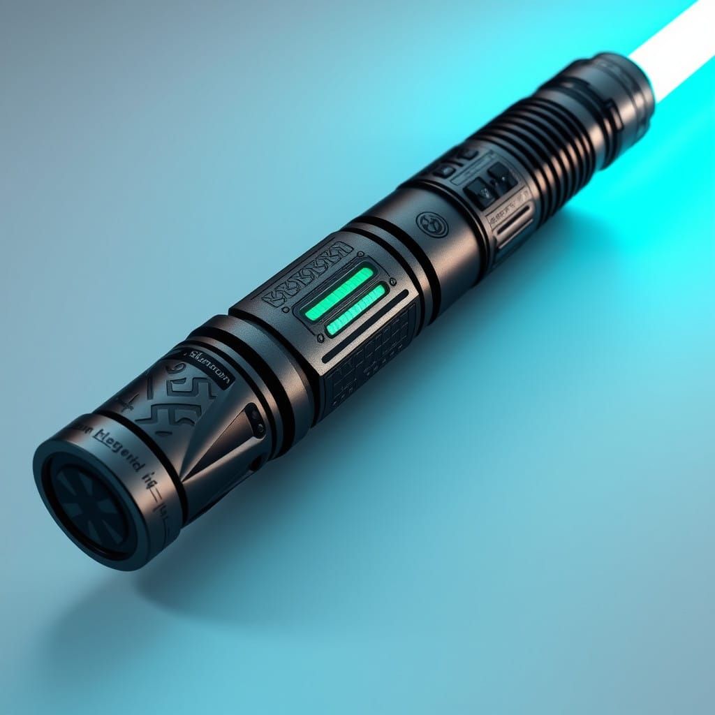 Sleek Star Wars Lightsaber Hilt in Chrome and Obsidian