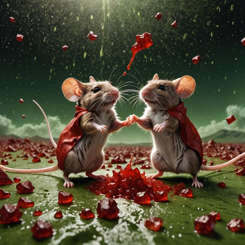 Mice Battle as Meteor Strikes Earth