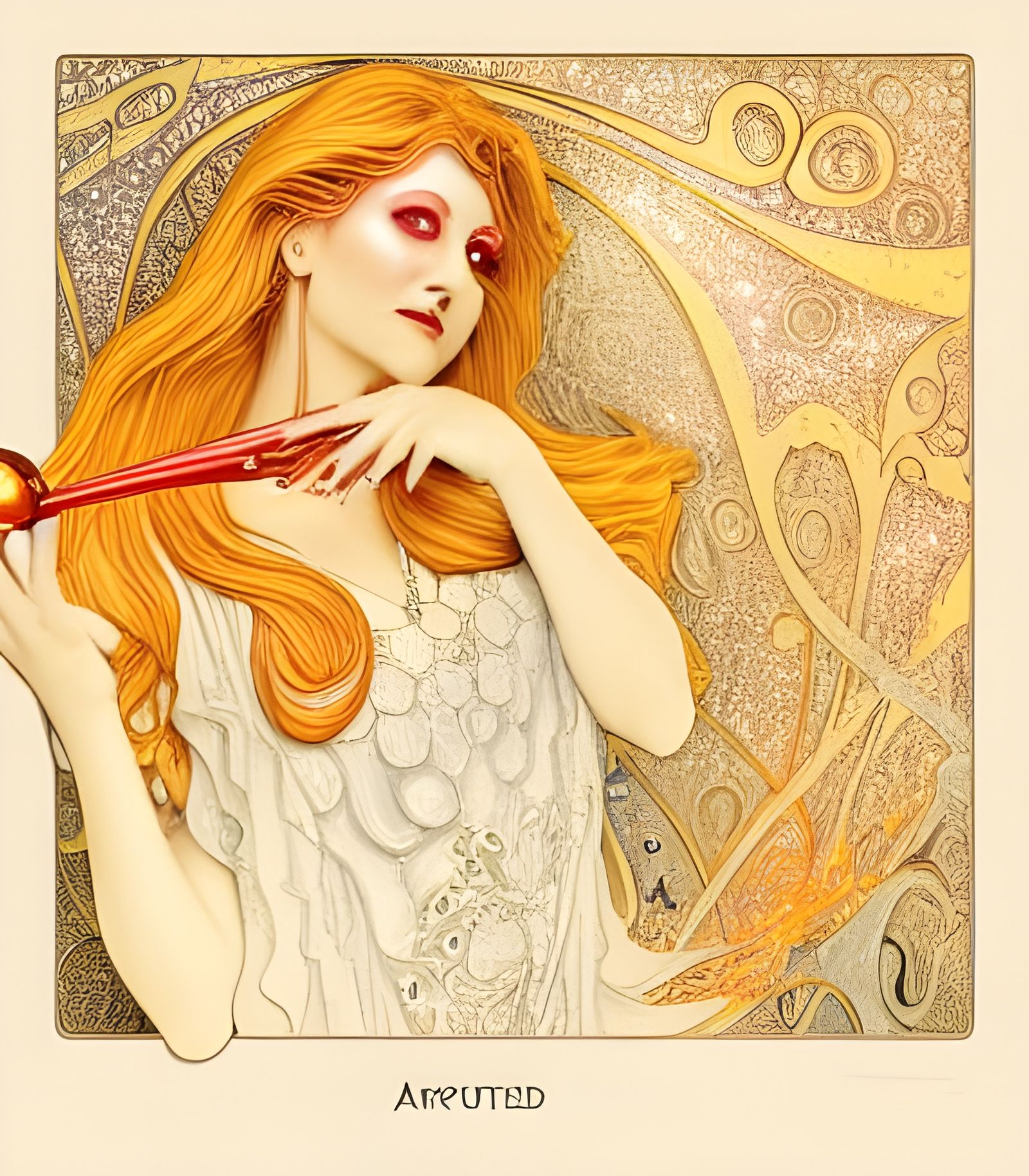 Art Nouveau Witch with Potion