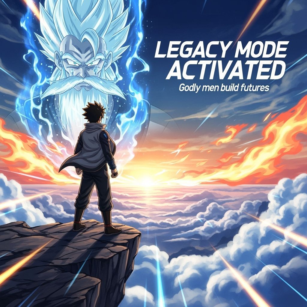 Shonen Anime Character on Cliff with Spirit Vision