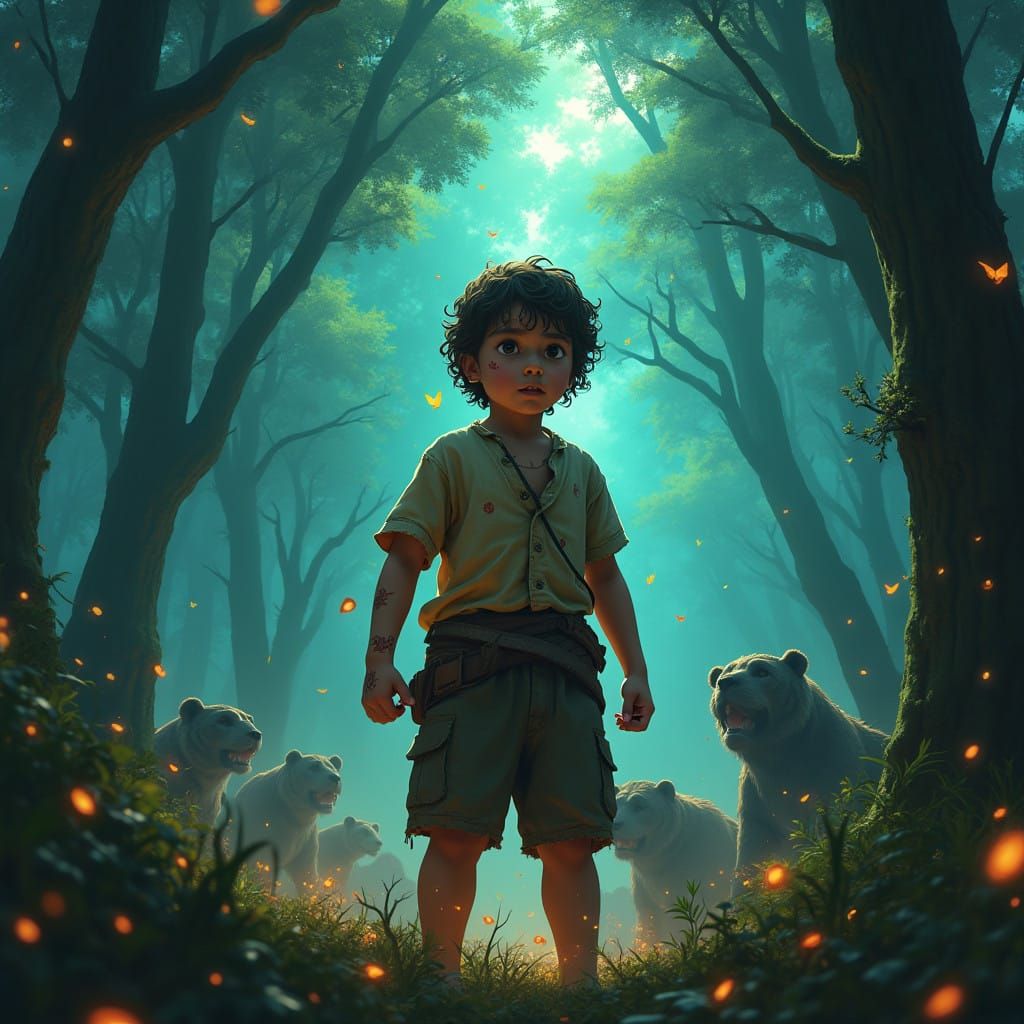 Young Boy Defies Adversity in the Heart of a Mysterious Fore...