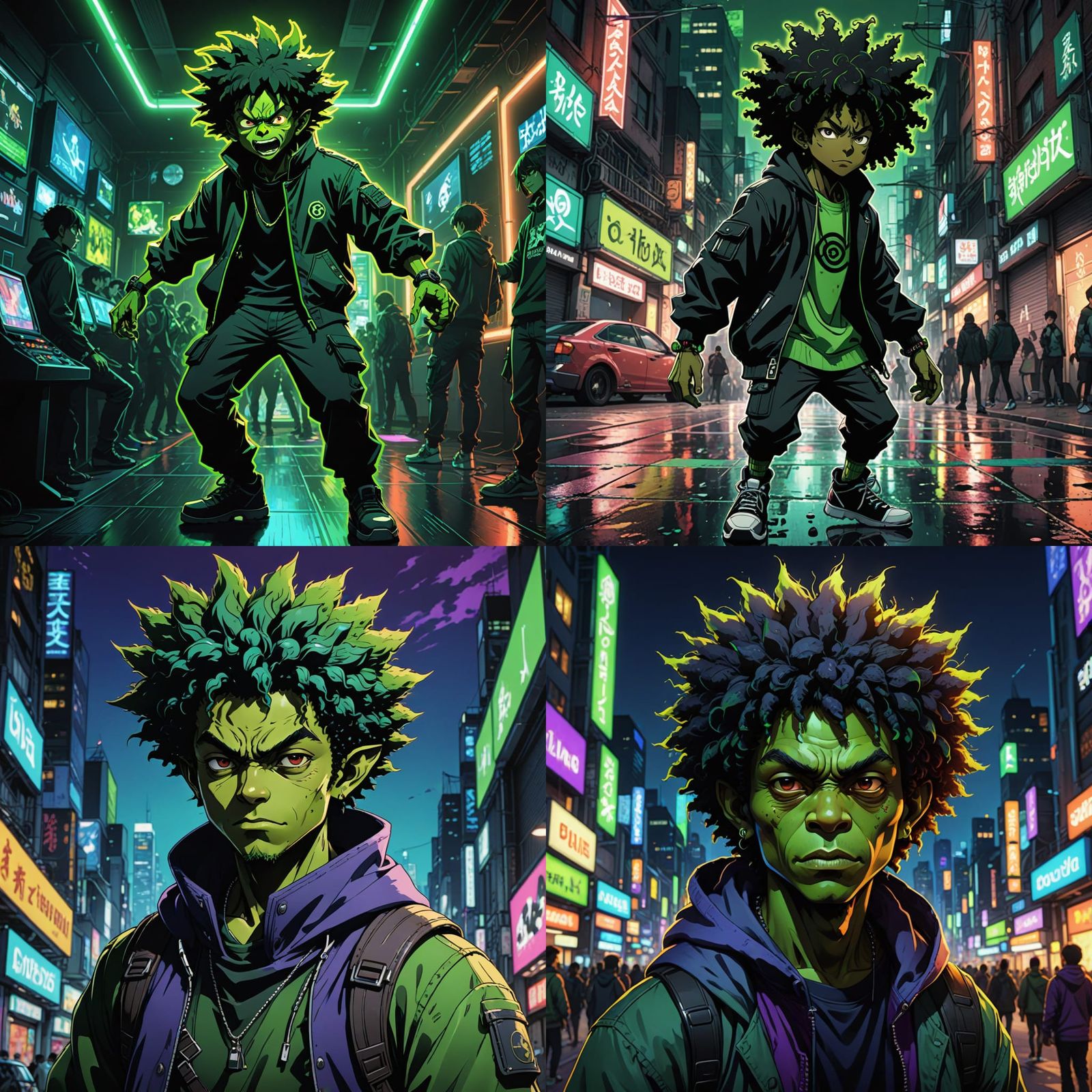 Goblin Hip-Hop Icon in Cinematic Anime Style