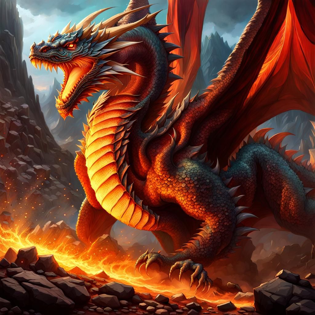 Majestic Earth Dragon Emerges in Fantasy Concept Art