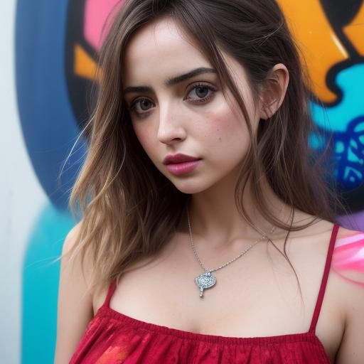 Ana de Armas in Graffiti Splash Art Style