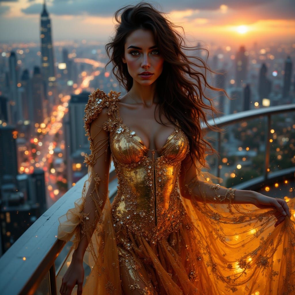 Photo shooting on a balcony