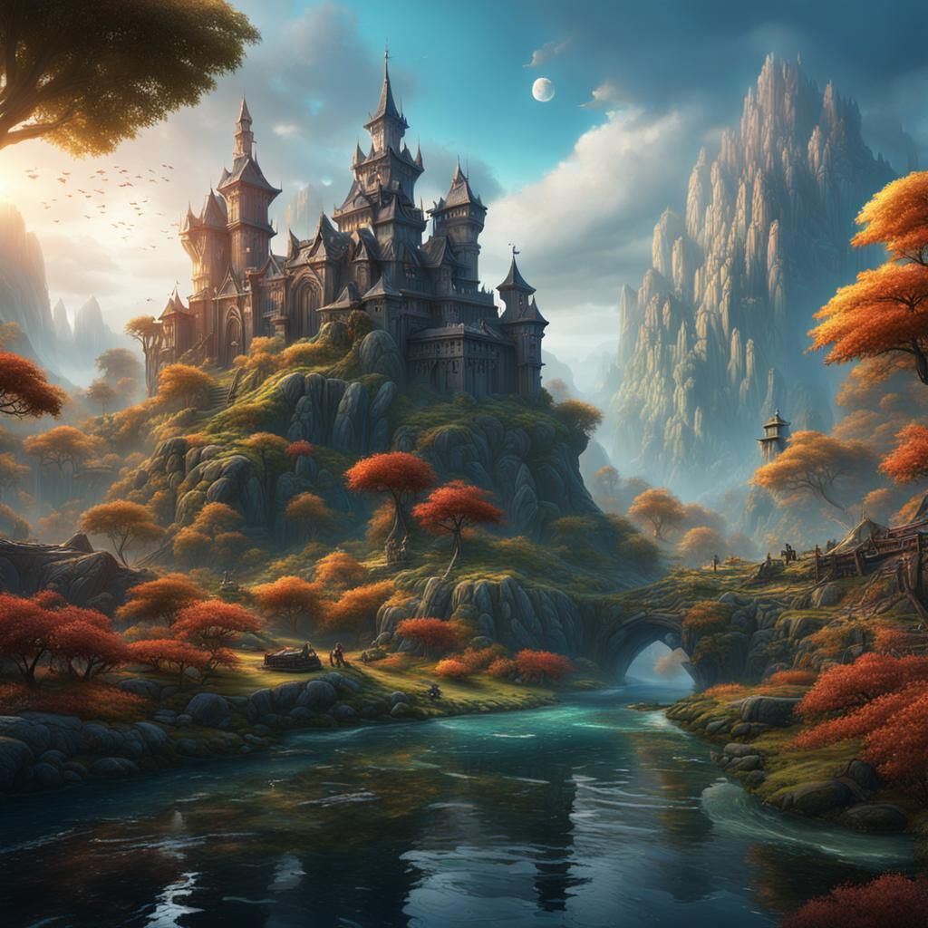 Beautiful Nature Scenery in Detailed Matte Painting