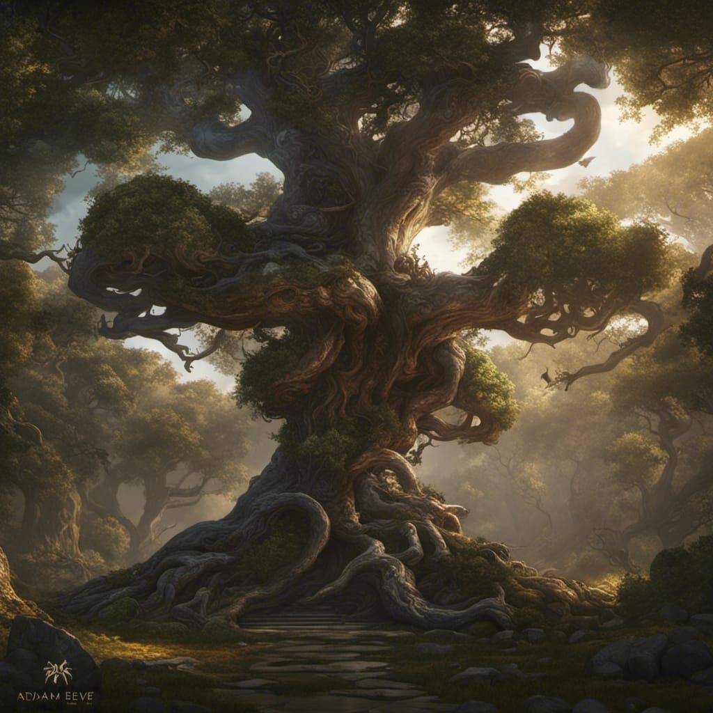 Adam and Eve: Dark Fantasy Masterpiece