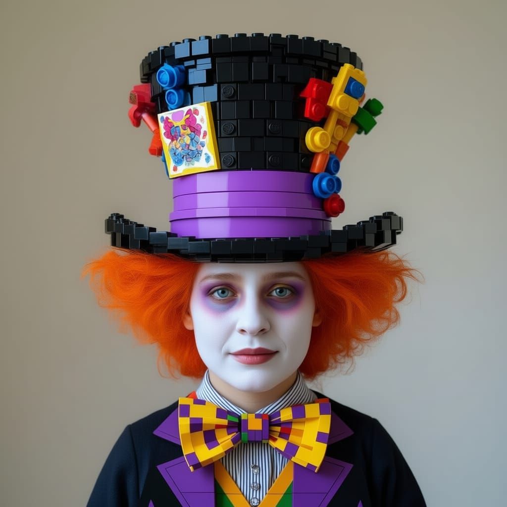 Photorealistic Hatter with Lego Hat