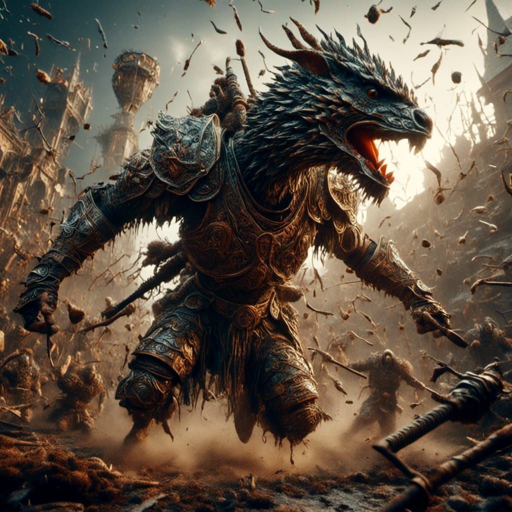 Animal Friends Forever in Hyperrealism Style