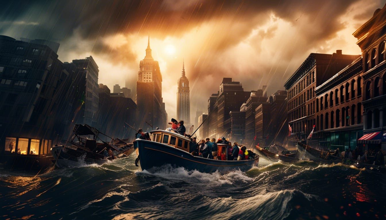 Flooded Manhattan Streets: Hurricane Aftermath Photography