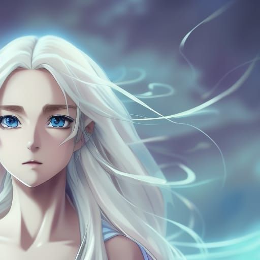 Anime Girl Portrait in Alphonse Mucha Style