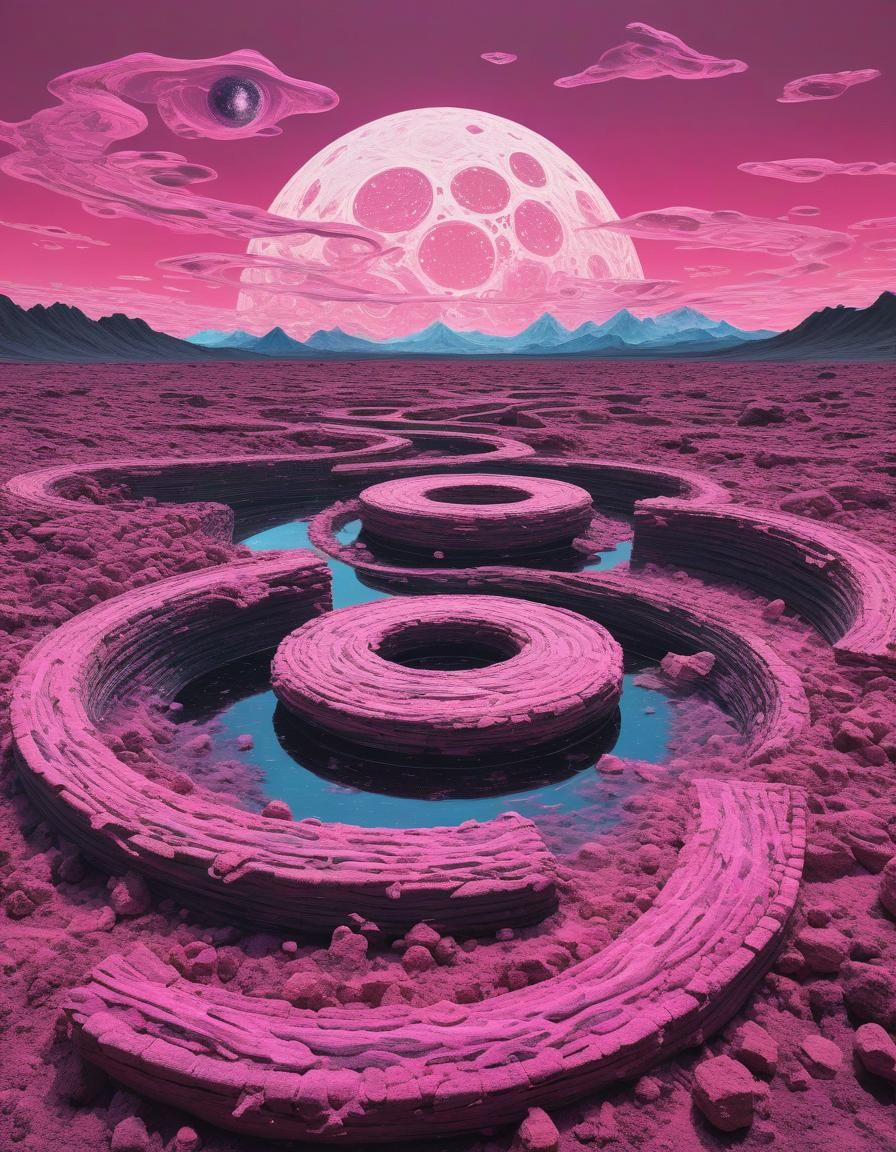 Ethereal Runway: Minimalist Art in Post-Impressionism Style