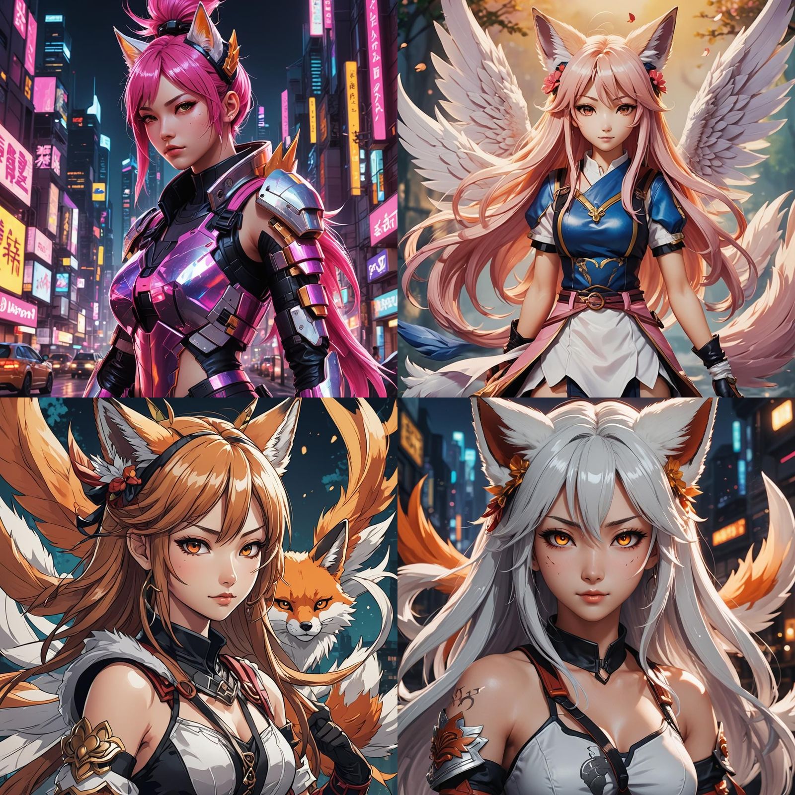 Kitsune Fairy Hybrid in Anime Style