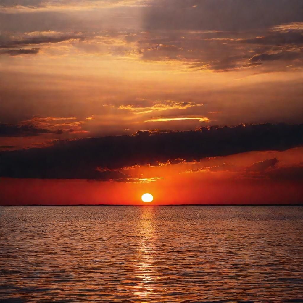 Gorgeous Sunset Over Calm Water