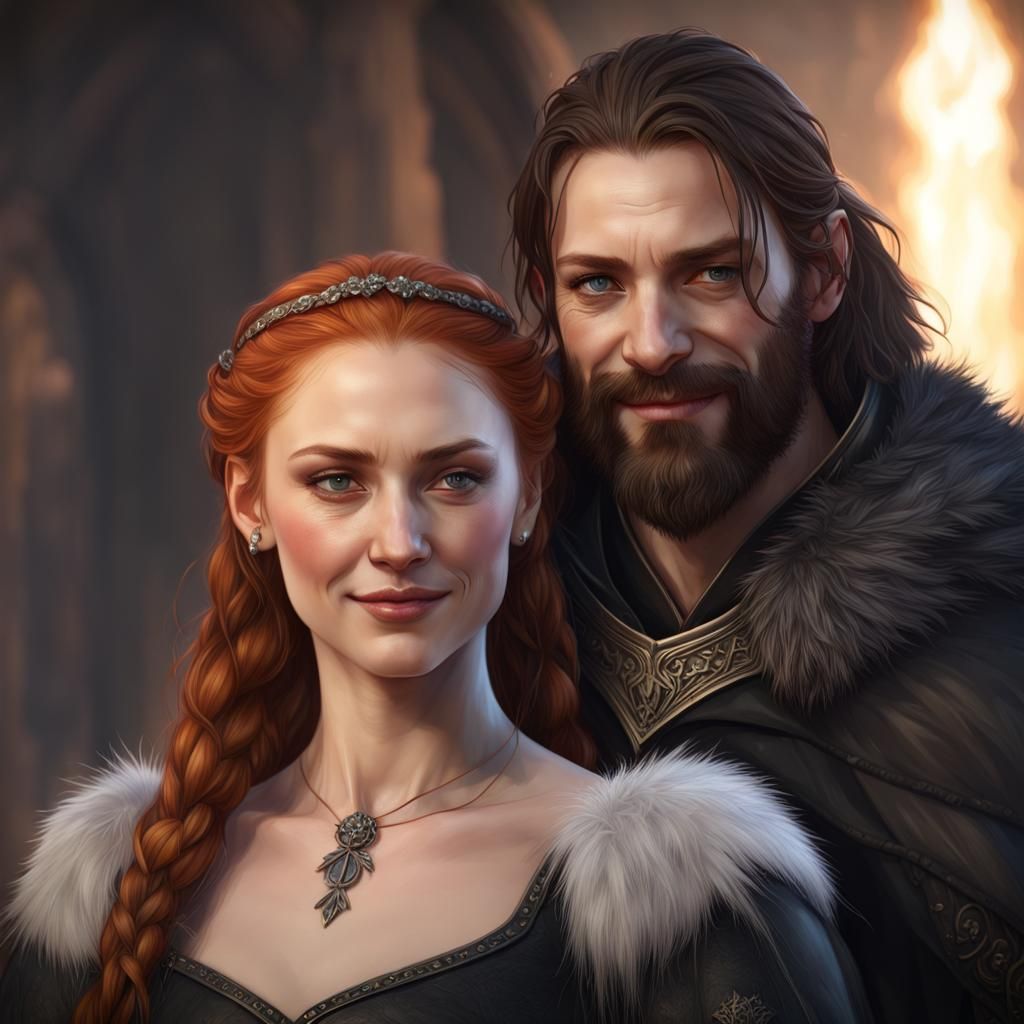 Sansa and Sandor: Medieval University Founders Portrait