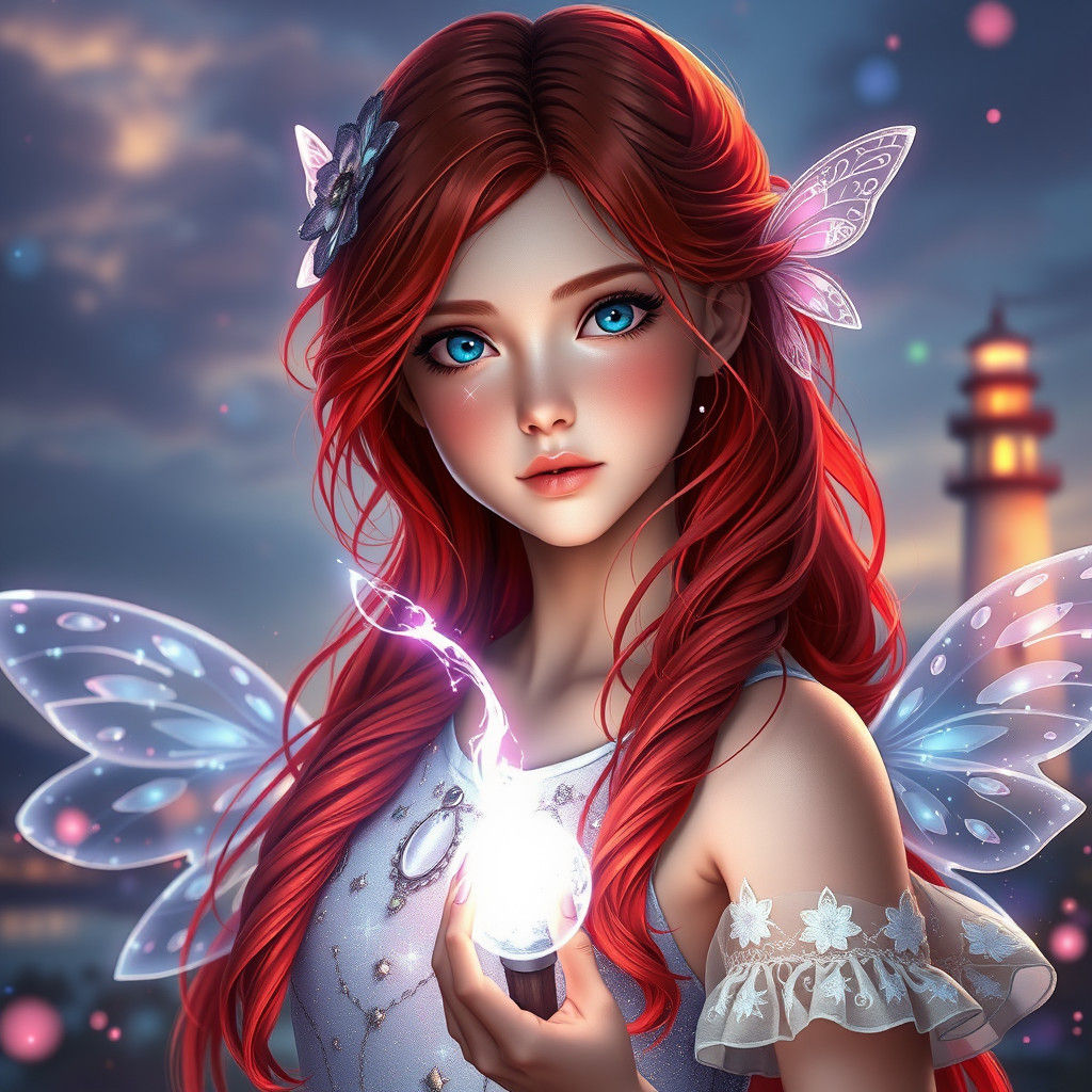 Magical Girl of Light with Firefly Guardian