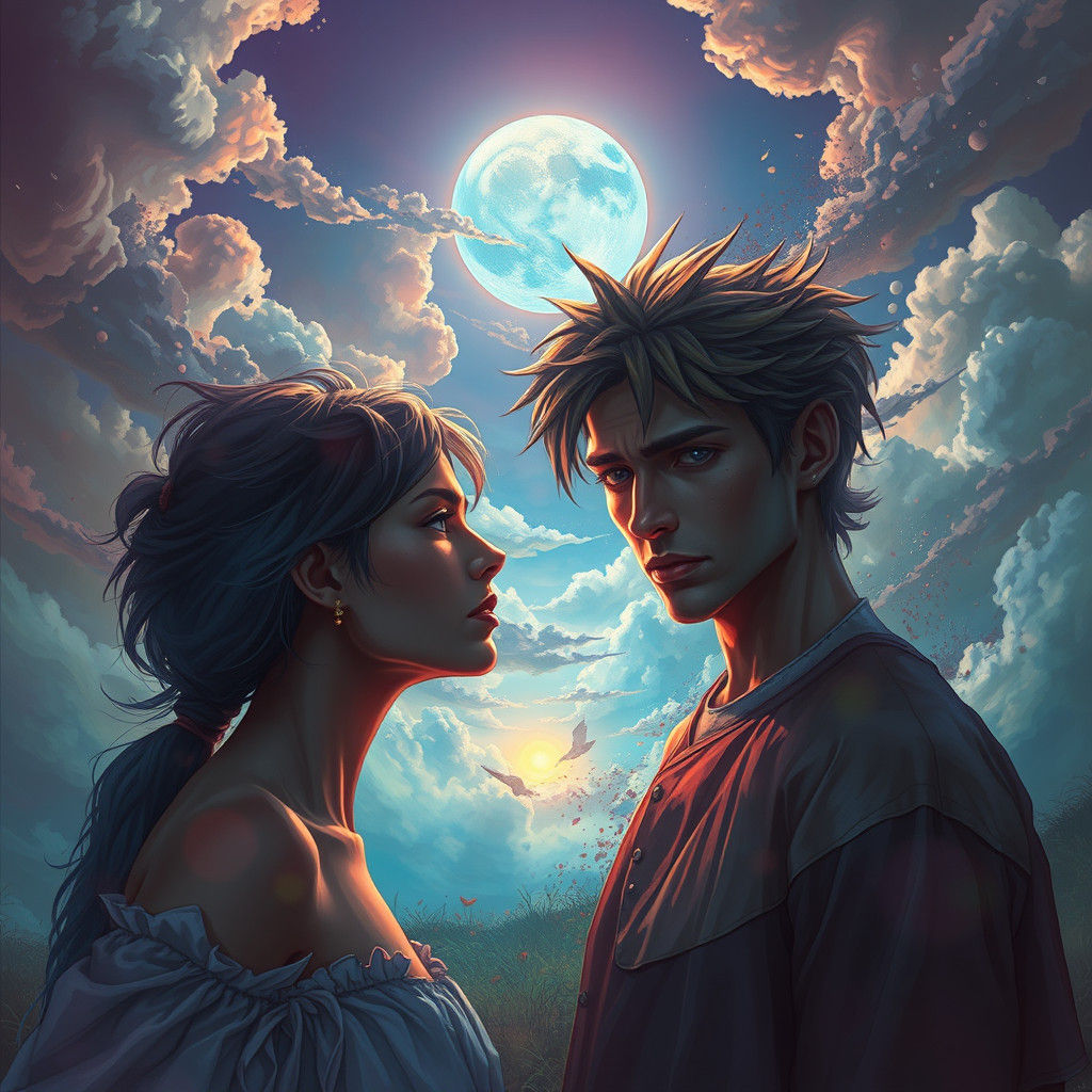 Surreal Landscape with Dead Sun: Hyperrealistic Concept Art