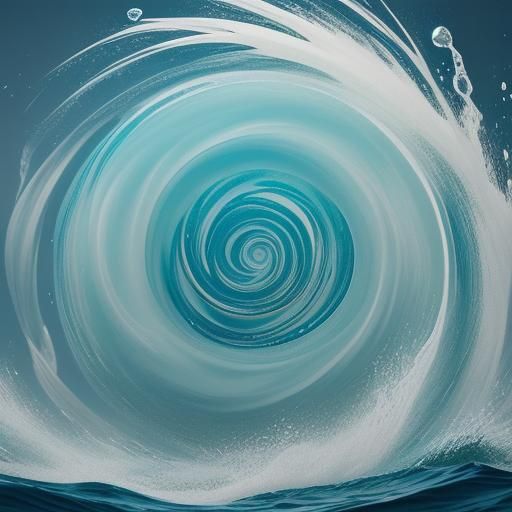 Glowing Foam Art on Water Surface