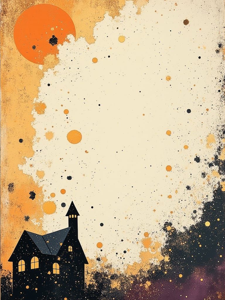 Playful Vintage Halloween Candies in Painterly Style
