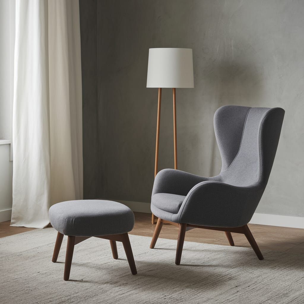 Mid Century Modern Lounge Chair in Vibrant Colors