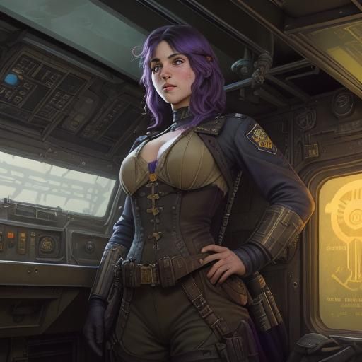 Dieselpunk Officers Plan Adventure in Comic Book Art Style