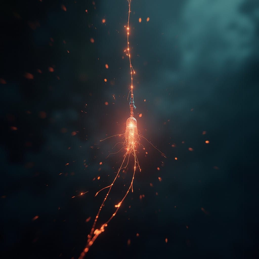 Ethereal Filament in Dark, Atmospheric Environment