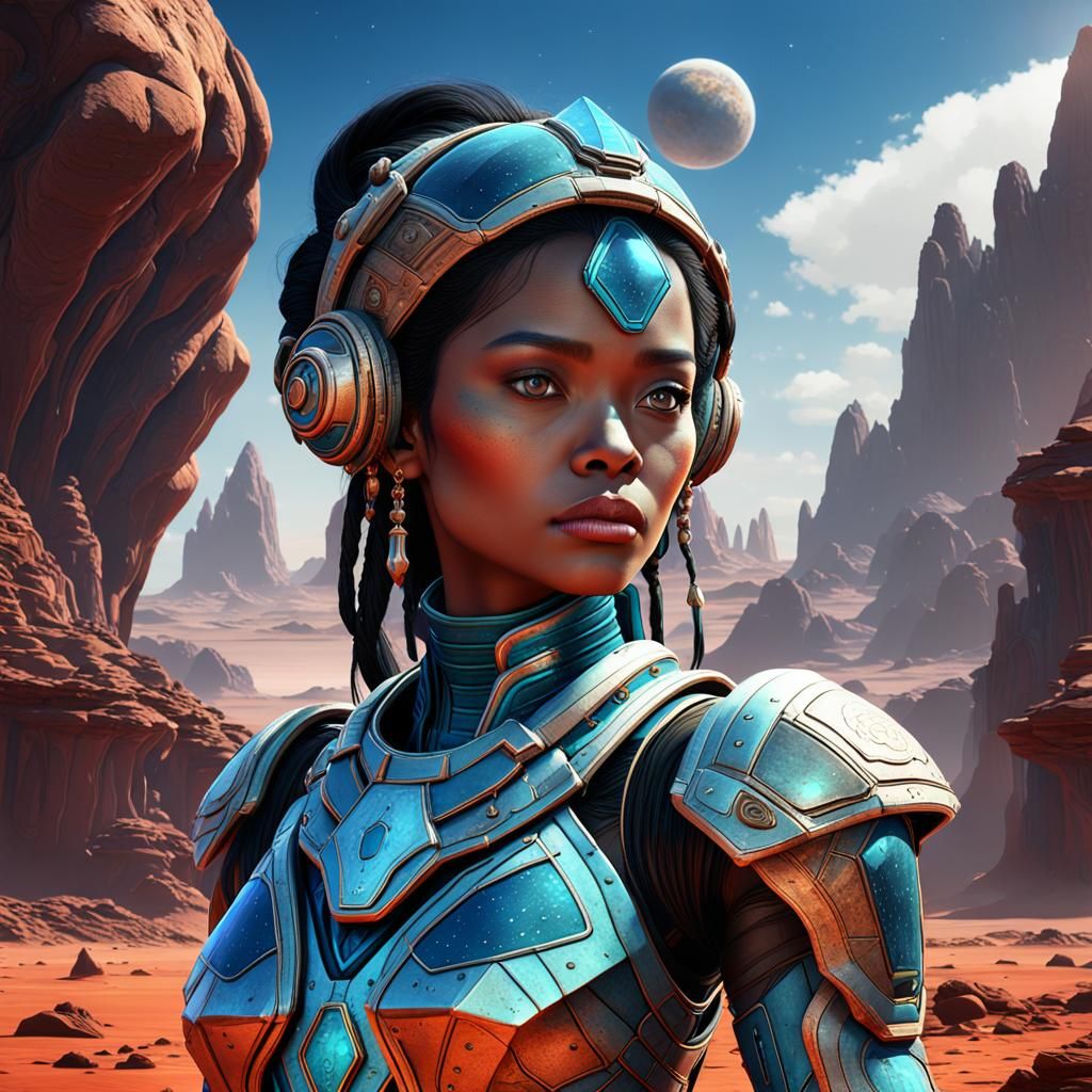 Khmer Beauty in Crystal Sky on Mars