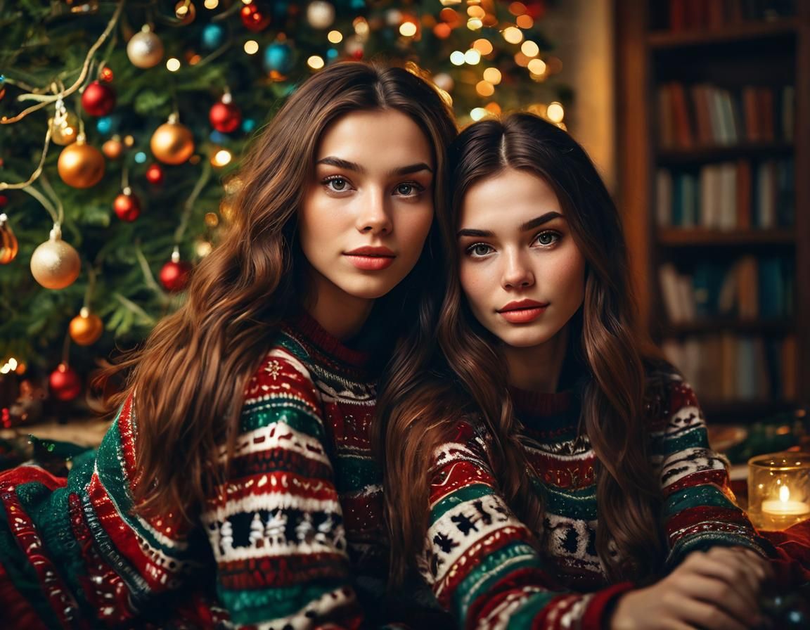 Christmas Sweaters in a Fairy Room, Post-Impressionism